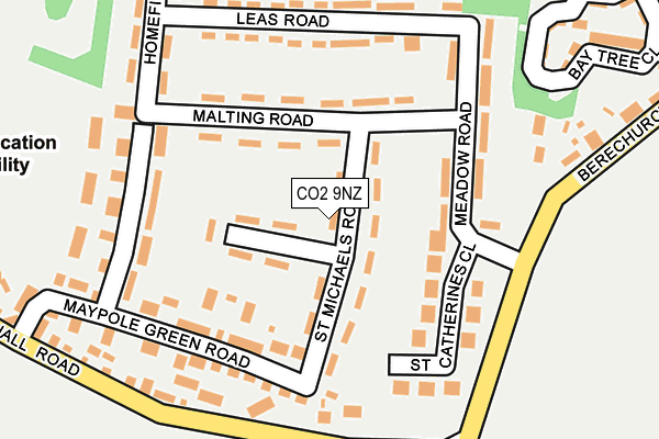 CO2 9NZ map - OS OpenMap – Local (Ordnance Survey)