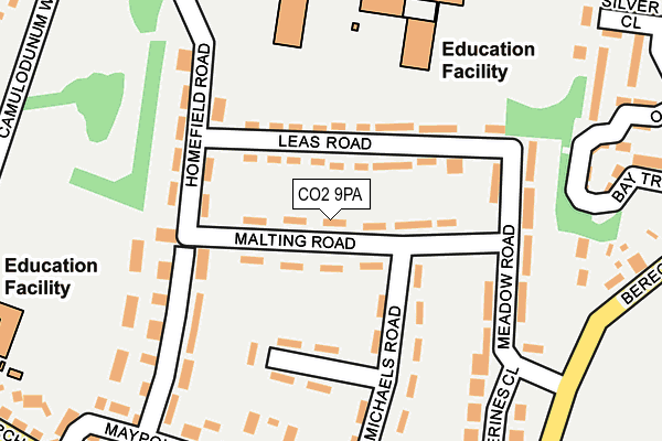 CO2 9PA map - OS OpenMap – Local (Ordnance Survey)