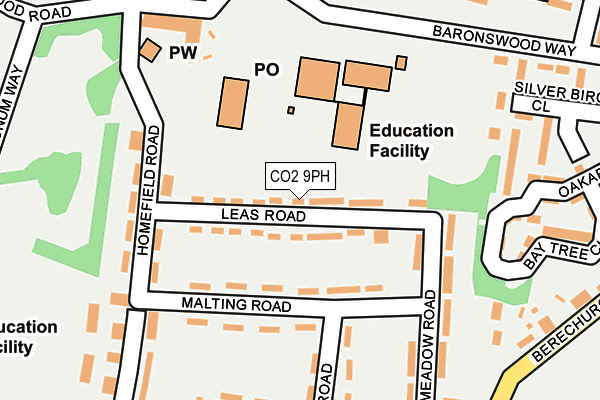 CO2 9PH map - OS OpenMap – Local (Ordnance Survey)