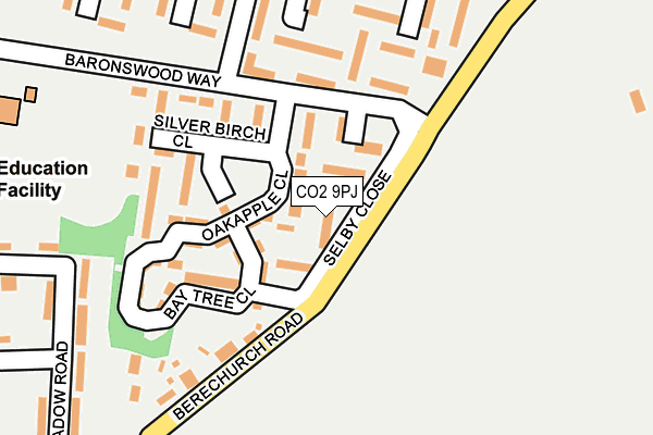 CO2 9PJ map - OS OpenMap – Local (Ordnance Survey)