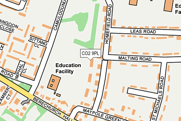 CO2 9PL map - OS OpenMap – Local (Ordnance Survey)