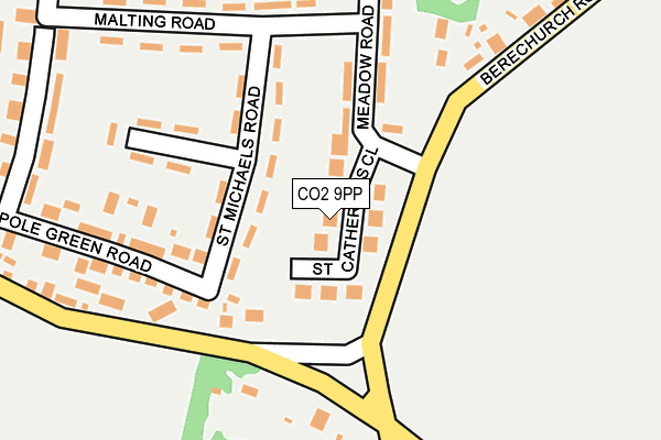 CO2 9PP map - OS OpenMap – Local (Ordnance Survey)