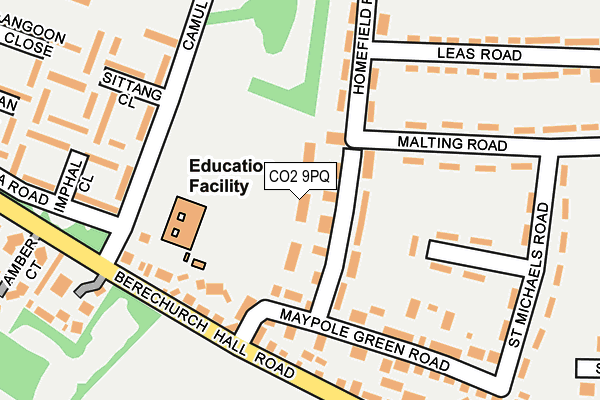 CO2 9PQ map - OS OpenMap – Local (Ordnance Survey)