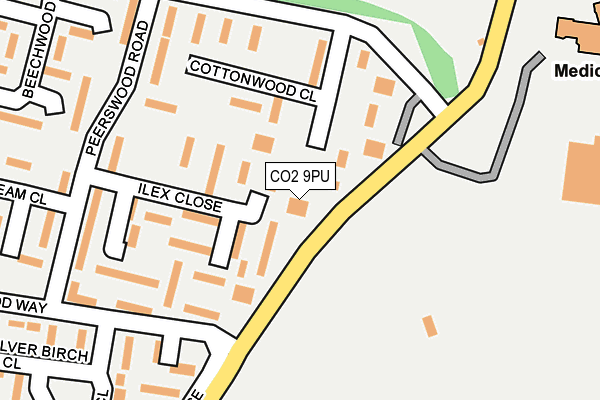 CO2 9PU map - OS OpenMap – Local (Ordnance Survey)