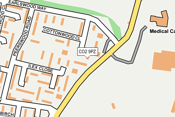 CO2 9PZ map - OS OpenMap – Local (Ordnance Survey)