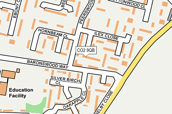 CO2 9QB map - OS OpenMap – Local (Ordnance Survey)