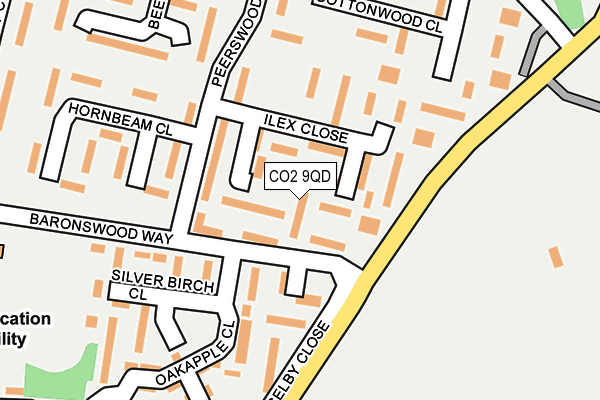 CO2 9QD map - OS OpenMap – Local (Ordnance Survey)