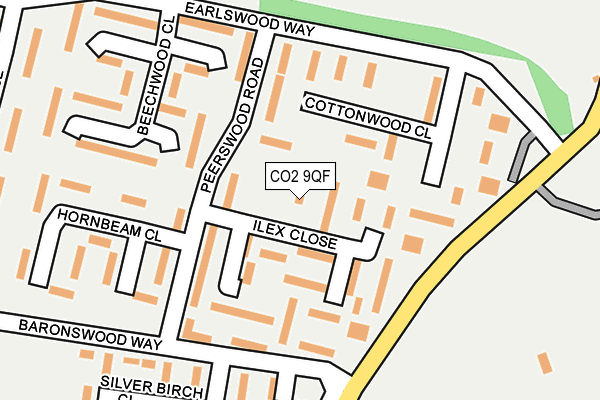 CO2 9QF map - OS OpenMap – Local (Ordnance Survey)