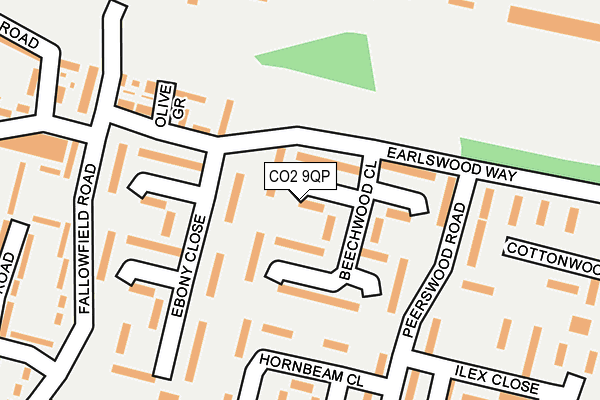 CO2 9QP map - OS OpenMap – Local (Ordnance Survey)