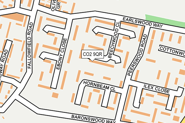 CO2 9QR map - OS OpenMap – Local (Ordnance Survey)