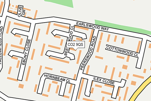 CO2 9QS map - OS OpenMap – Local (Ordnance Survey)