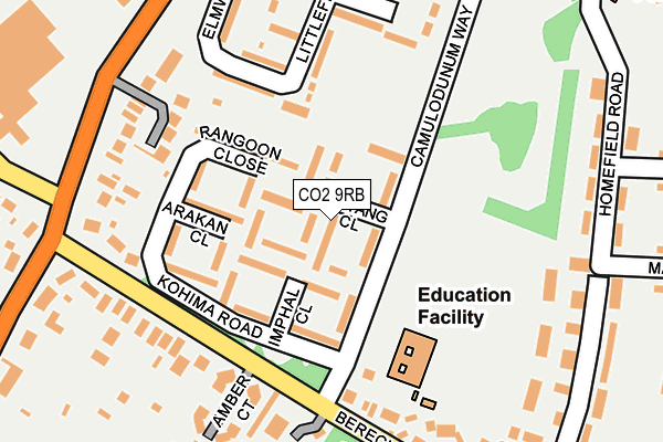 CO2 9RB map - OS OpenMap – Local (Ordnance Survey)