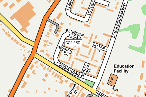 CO2 9RD map - OS OpenMap – Local (Ordnance Survey)