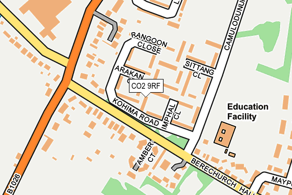 CO2 9RF map - OS OpenMap – Local (Ordnance Survey)