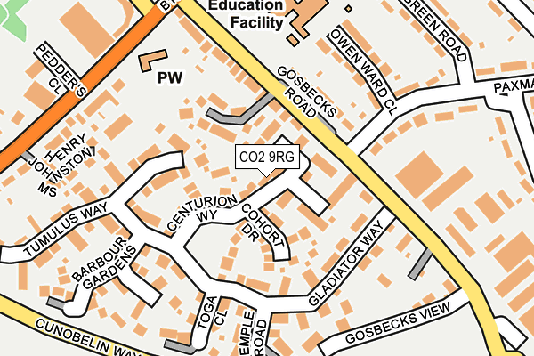 CO2 9RG map - OS OpenMap – Local (Ordnance Survey)