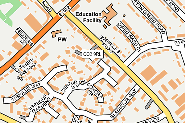 CO2 9RL map - OS OpenMap – Local (Ordnance Survey)