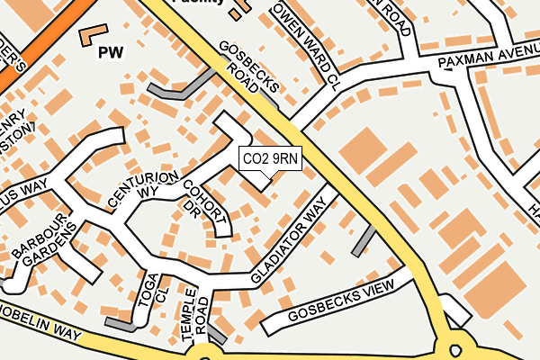 CO2 9RN map - OS OpenMap – Local (Ordnance Survey)