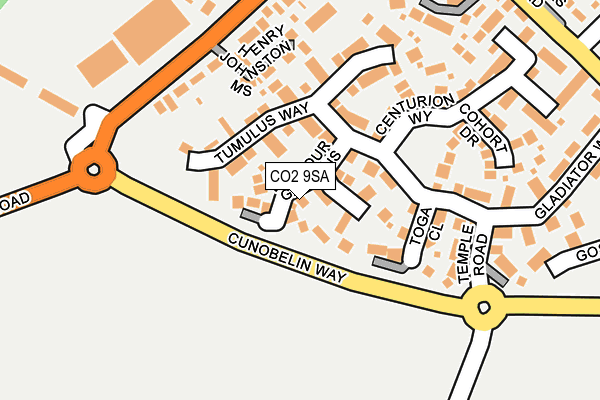 CO2 9SA map - OS OpenMap – Local (Ordnance Survey)