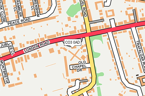 CO3 0AD map - OS OpenMap – Local (Ordnance Survey)