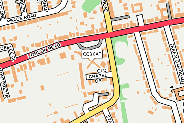 CO3 0AF map - OS OpenMap – Local (Ordnance Survey)