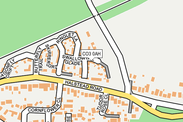 CO3 0AH map - OS OpenMap – Local (Ordnance Survey)