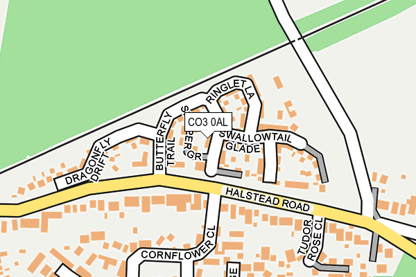 CO3 0AL map - OS OpenMap – Local (Ordnance Survey)