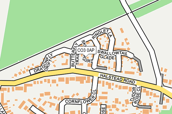 CO3 0AP map - OS OpenMap – Local (Ordnance Survey)