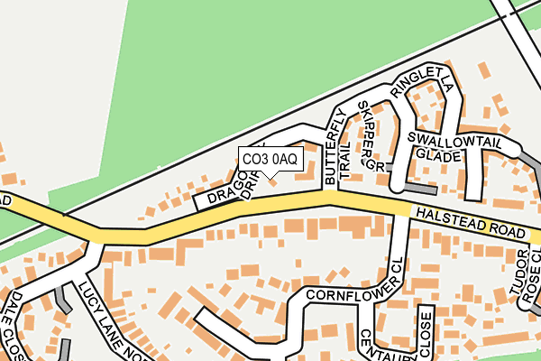 CO3 0AQ map - OS OpenMap – Local (Ordnance Survey)