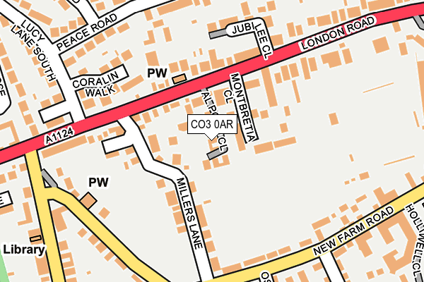 CO3 0AR map - OS OpenMap – Local (Ordnance Survey)