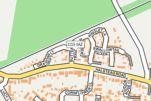 CO3 0AZ map - OS OpenMap – Local (Ordnance Survey)