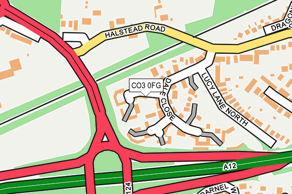 CO3 0FG map - OS OpenMap – Local (Ordnance Survey)