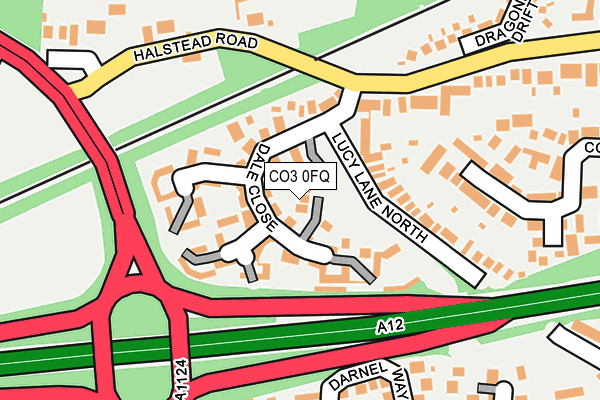 CO3 0FQ map - OS OpenMap – Local (Ordnance Survey)