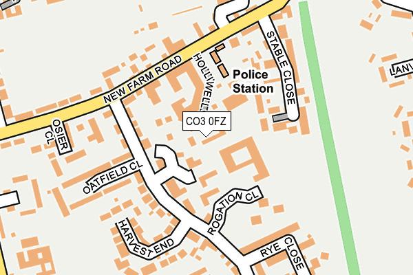 CO3 0FZ map - OS OpenMap – Local (Ordnance Survey)