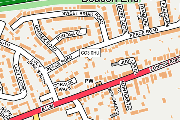 CO3 0HU map - OS OpenMap – Local (Ordnance Survey)