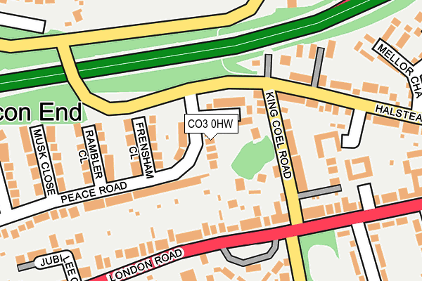 CO3 0HW map - OS OpenMap – Local (Ordnance Survey)