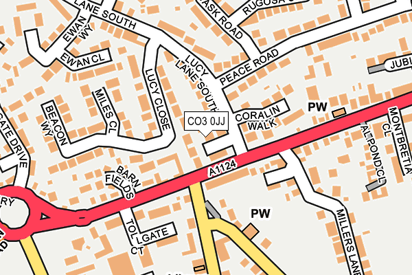 CO3 0JJ map - OS OpenMap – Local (Ordnance Survey)