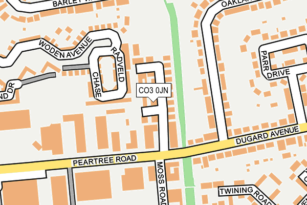 CO3 0JN map - OS OpenMap – Local (Ordnance Survey)