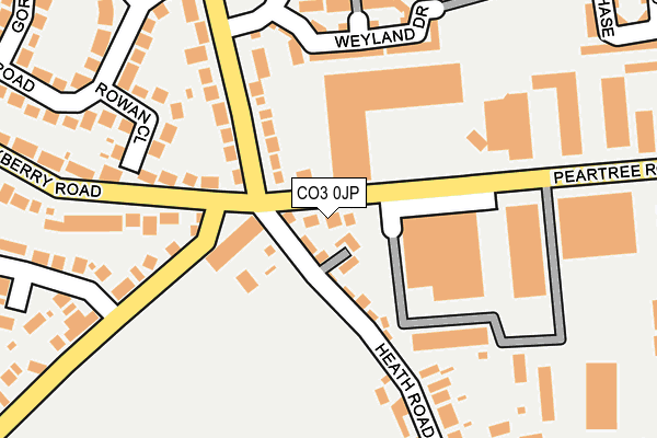 CO3 0JP map - OS OpenMap – Local (Ordnance Survey)