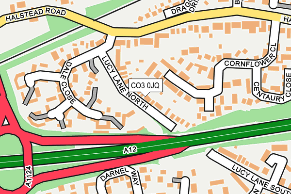 CO3 0JQ map - OS OpenMap – Local (Ordnance Survey)