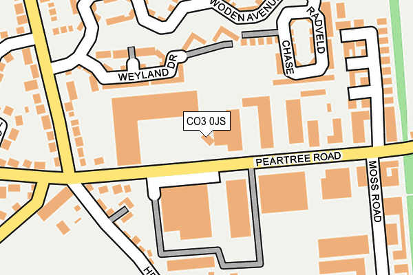 CO3 0JS map - OS OpenMap – Local (Ordnance Survey)