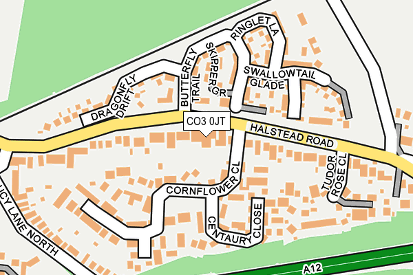 CO3 0JT map - OS OpenMap – Local (Ordnance Survey)