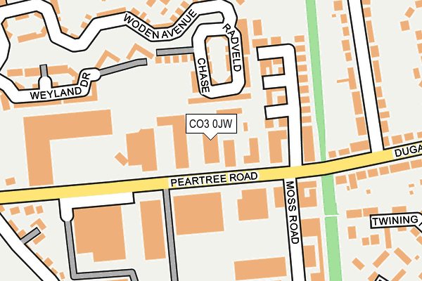 CO3 0JW map - OS OpenMap – Local (Ordnance Survey)