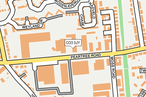 CO3 0JY map - OS OpenMap – Local (Ordnance Survey)