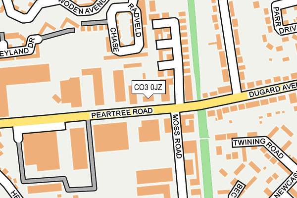 CO3 0JZ map - OS OpenMap – Local (Ordnance Survey)