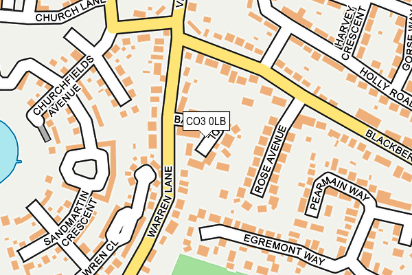 CO3 0LB map - OS OpenMap – Local (Ordnance Survey)