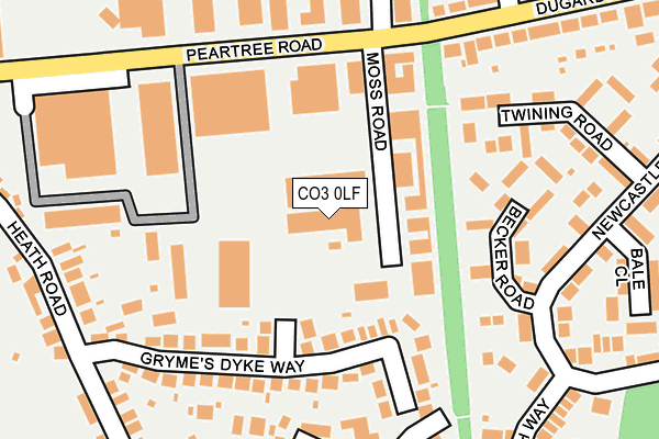 CO3 0LF map - OS OpenMap – Local (Ordnance Survey)