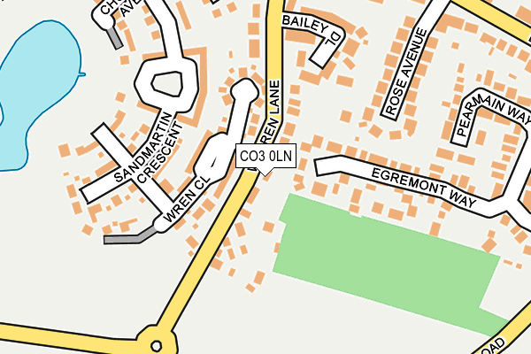 CO3 0LN map - OS OpenMap – Local (Ordnance Survey)