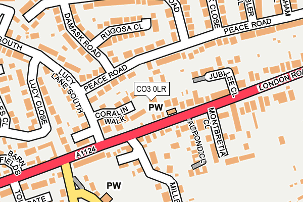 CO3 0LR map - OS OpenMap – Local (Ordnance Survey)