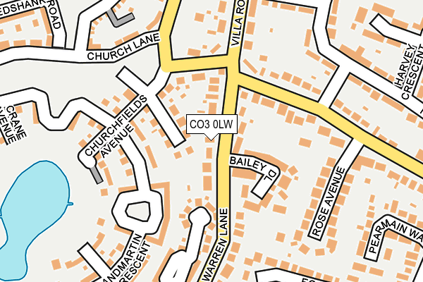CO3 0LW map - OS OpenMap – Local (Ordnance Survey)