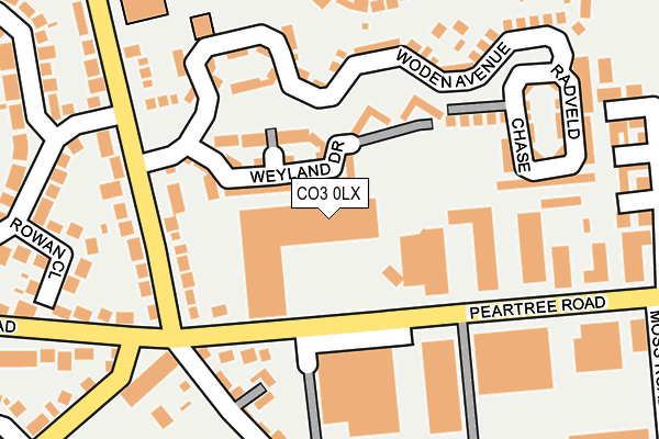 CO3 0LX map - OS OpenMap – Local (Ordnance Survey)